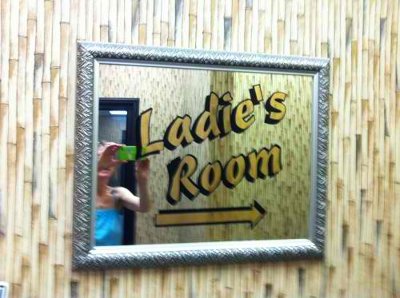 ladies room typo