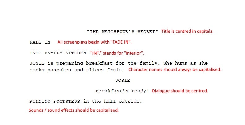 Screenplay Structure Chart